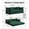 79 Inches Futon Sofa Bed, 4-in-1 Convertible Foldable Sleeper Sofa Bed Queen with Armrests, Lounge Couch - 2 of 4