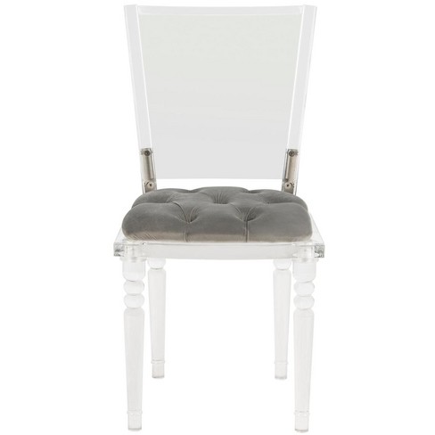 Grey best sale acrylic chair