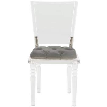 Ella Acrylic Dining Chair - Clear/Grey - Safavieh.