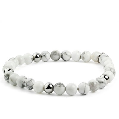 white bead bracelet