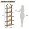 71" Arched Bookshelf, 5-Tier Tall Bookcase with Metal Frame, Freestanding Open Display Shelf for Living Room, Bedroom, Home Office - 2 of 4