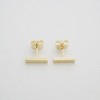 Midi Bar Earrings in Gold, Rose Gold, Silver - Honeycat - 3 of 4
