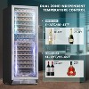 EUHOMY 24" Bottle Fridge Dual Zone, 100 Bottle Cooler Refrigerator in Stainless Steel - 2 of 4