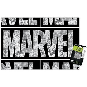 Trends International Marvel Sketch - Marvel Logo Unframed Wall Poster Prints - 1 of 4