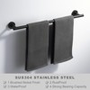 WOWOW 36 in. Stainless Steel Wall Mounted Single Towel Bar in Brushed Nickel - 3 of 4