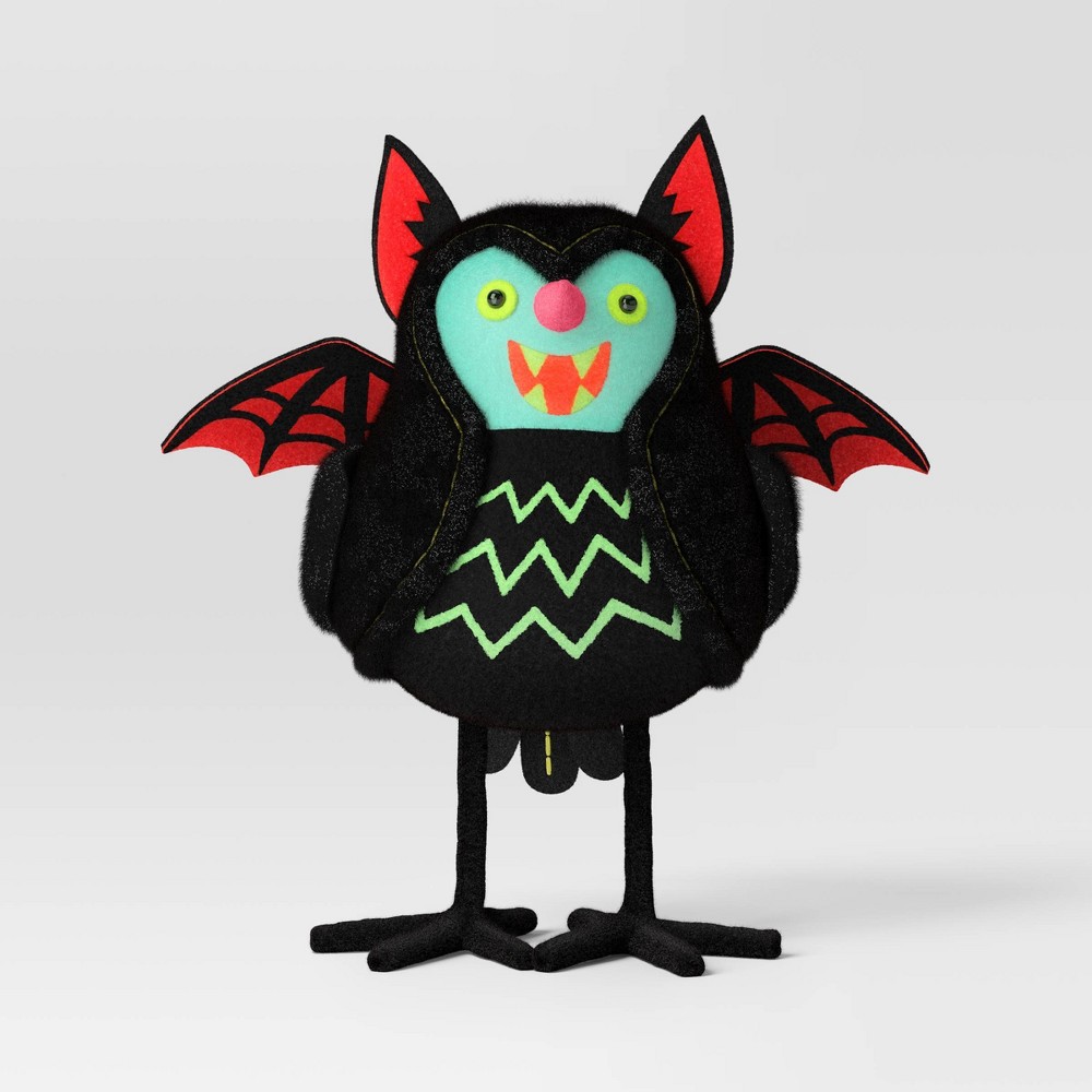 Featherly Friends™ 'Batrick' Felt Bird Halloween Decorative Figurine - Hyde & EEK! Boutique™