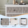 6 Drawer Dresser for Bedroom - Wooden Long Dresser Chest with Large Drawer, Waveform Fluted Panel & Anti-Tipping Design, Antique Profile Cabinet - 4 of 4