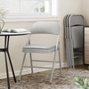2 Pack/4-Pack Padded Folding Chairs, Soft Cushion, Stackable, Black/Beige/Gray - 3 of 4