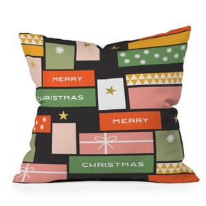 16"x16" Gale Switzer Christmas Presents Square Throw Pillow Black - Deny Designs - 1 of 4