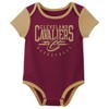 NBA Cleveland Cavaliers Boys' 3pk Bodysuit Set - 4 of 4