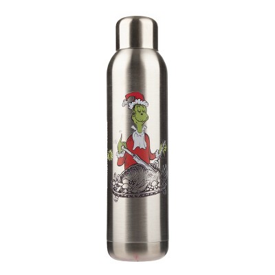 Dr. Seuss The Grinch Character Red Stripe 22 Oz. Stainless Steel Water  Bottle