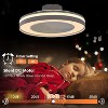 HUMHOLD Smart Low Profle Ceiling Fans with 3-Dimmable Light Remote/APP Control, 20" Bladeless Ceiling Fans with 6 Speeds, Timer, Quiet DC Motor - 3 of 4