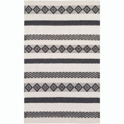 Mark & Day Selmien 5'x7'6" Rectangle Woven Indoor Area Rugs Charcoal: Handmade Wool, Stain-Resistant, Bohemian Style