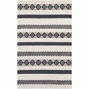Mark & Day Selmien 5'x7'6" Rectangle Woven Indoor Area Rugs Charcoal: Handmade Wool, Stain-Resistant, Bohemian Style - 1 of 4
