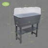 Classic Home and Garden Plastic Self-Watering Raised Garden Bed Planter Stand with Vented Cloche, Gray, 30” - 2 of 2