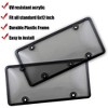 Zone Tech Clear Smoked License Plate Cover Frame Shield Combo - 2-Pack License Plate Clear Smoked and Black Bubble Shield and Frame- Screws Included - 2 of 4