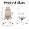 Lirago Ergo Chair w/Flip-Up Armrests - Adjustable Headrest & Lumbar, Khaki Mesh - 4 of 4