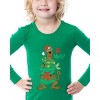 Scooby-Doo Toddler Christmas Be Merry Santa Tight Fit Sleep Pajama Set Green - 3 of 4