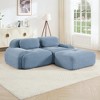 Oversized Corduroy Modular L/U-Shaped Cloud Sectional Sofa with Ottomans, Free combination, Pet-Friendly, No Assembly Required - 3 of 4
