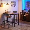 VASAGLE Bar Stools, Set of 2 Bar Chairs, Tall Bar Stools with Backrest, Industrial in Party Room - 4 of 4