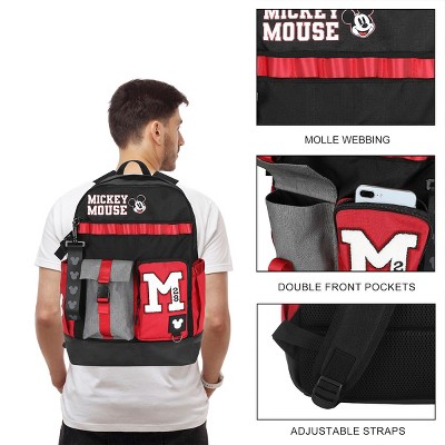 Disney Mickey Mouse M 18.5" Adult Black & Red Backpack — фото 5