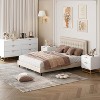 6 Drawer Dresser with Metal Legs, Wood Dressers Chest Organizer with Wide Storage, Modern Chest of Drawers for Bedroom, Living Room, Hallway - 3 of 4