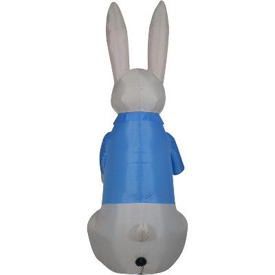 7 ft Tall Multicolor Nylon Inflatable Easter Bunny with Egg