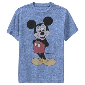 Boy's Disney Mickey Mouse Classic Cartoon Smile Performance Tee - 1 of 4