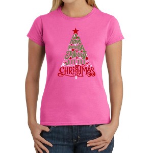LA Pop Art Have Yourself a Merry Little Christmas - Women's Word Art T-Shirt - 1 of 4