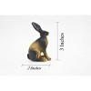 Collectible Wildlife Gifts | Jackrabbit Toy, Hare, Rabbit, Bunny,  Realistic Rubber Figure, Model, Animal, Hand Painted Figurines,   3"   CH077 BB81 - 2 of 4