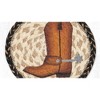 Earth Rugs Farmhouse Cowboy Boot Round Coaster – Oversized 7" Tabletop Accent - 2 of 3