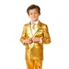 OppoSuits Boys' Shiny Party Suits - Groovy Gold - Golden - Size 4 Years - image 3 of 4