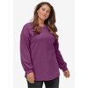 ellos Plus Size French Terry Blouson Sleeve Sweatshirt Tunic - 4 of 4