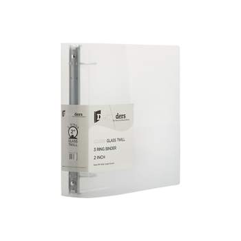 JAM Paper Standard 2" 3-Ring Flexible Poly Binder Clear 820T2CL