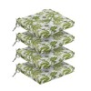 ARTPLAN Outdoor Chair Cushions for Patio Furniture, Waterproof Outdoor Cushions, Round Corner Patio Chair Cushions Set of 4 with Ties,16"x18.5"x3" - 2 of 4