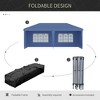 Gulches 10' x 20' Pop Up Canopy Tent with 4 Sidewalls, Heavy Duty Tents for Parties, Outdoor Instant Gazebo, for Outdoor, Garden, Patio, Blue - 3 of 4