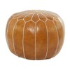 Bohemian Moroccans Leather Pouf - Olivia & May - 2 of 4