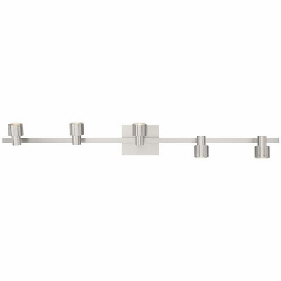 Lincoln Brushed Steel 5-Light LED Track Head