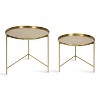 Kate and Laurel Ulani Round Metal Nesting Table, 2 Piece, Gold - 3 of 4