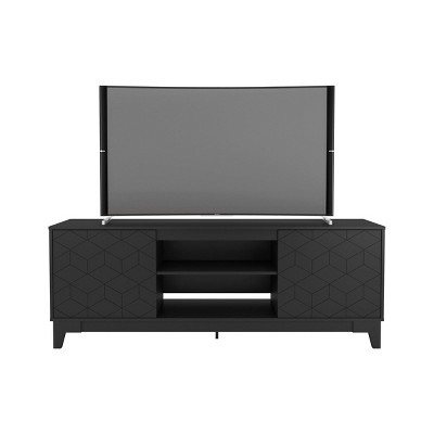 Hexagon TV Stand for TVs up to 72" Black - Nexera