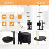 VisioGear 96In Adjustable Height Floor-To-Ceiling Cat Tree with Carpet Platforms, Condo & Rope Scratching Areas, Dark Grey, 21.5"*17.75"*96.5" - 4 of 4