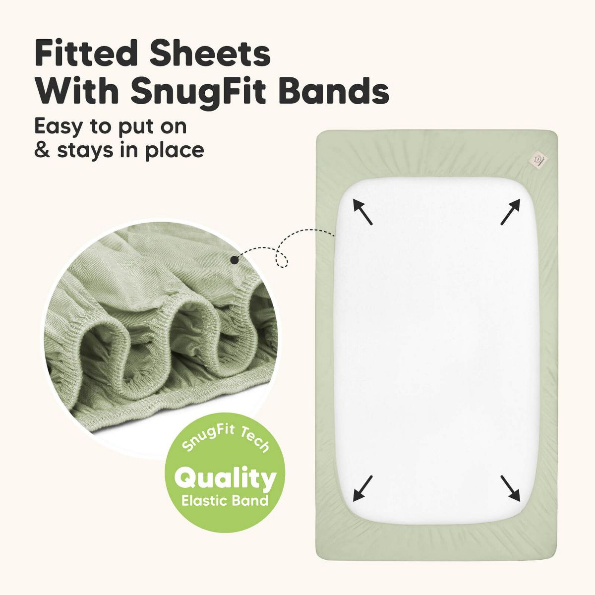 KeaBabies 2pk Isla Waterproof Crib Sheets for Boys, Girls, 52x28 Baby Fitted Crib Sheet, Waterproof Crib Mattress Protector Sheets - thumbnail 6