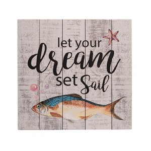 Beachcombers Let Your Dreams Sail Sign 11.79 x 0.39 x 11.79 Inches. - 1 of 3