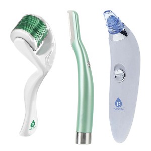 Ultimate Skin Smoothing & Rejuvenation Kit - Precision Dermaplaning Hair Remover Tool, Pore Vacuum Blackhead Remover, and Micro Needle Derma Roller - 1 of 4