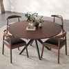 Lirago 47 Inch Rectangular Wood Dining Table for 4-6 People Modern Kitchen Table with Sturdy Metal Frame for Dining Room Kitchen Easy Assembly - 3 of 4