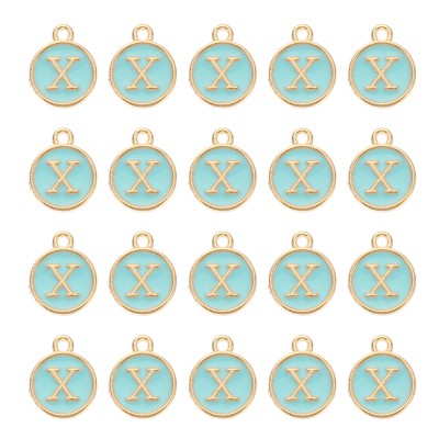 Unique Bargains Beautiful Designer DIY Jewelry Making Initial Pendants 50 Pcs