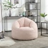 Okak Modern Microfiber Bean Bag Chair Set with High Pressure Foam,Soft Bean Bag Couch with Footrest,Tufted Futon Couch for Living Room - 4 of 4