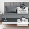 Dark Grey Full Comforter Set, 7 Piece All Season Bedding with 1 Comforter, 1 Flat Sheet, 1 Fitted Sheet, 2 Pillowcases and 2 Pillow Shams. - 4 of 4