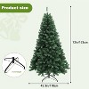 TackView Artificial Christmas Tree with Lights for Fullness Artificial Fir Full Bodied Christmas Tree with Metal Stand - 3 of 4