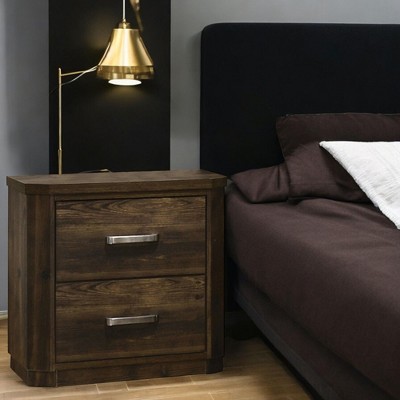 NicBex Nightstand with Drawers,Side Table with Wood Tapered Legs and Finish,Modern Bedside Table for Bedroom,Living Room